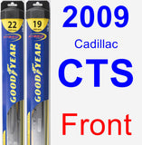 Front Wiper Blade Pack for 2009 Cadillac CTS - Hybrid