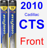 Front Wiper Blade Pack for 2010 Cadillac CTS - Hybrid