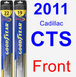 Front Wiper Blade Pack for 2011 Cadillac CTS - Hybrid