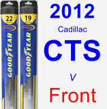 Front Wiper Blade Pack for 2012 Cadillac CTS - Hybrid