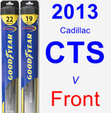 Front Wiper Blade Pack for 2013 Cadillac CTS - Hybrid