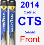 Front Wiper Blade Pack for 2014 Cadillac CTS - Hybrid