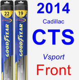 Front Wiper Blade Pack for 2014 Cadillac CTS - Hybrid