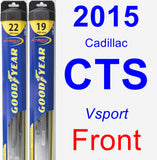 Front Wiper Blade Pack for 2015 Cadillac CTS - Hybrid