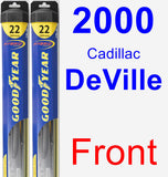 Front Wiper Blade Pack for 2000 Cadillac DeVille - Hybrid