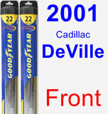 Front Wiper Blade Pack for 2001 Cadillac DeVille - Hybrid