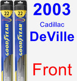 Front Wiper Blade Pack for 2003 Cadillac DeVille - Hybrid