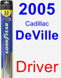 Driver Wiper Blade for 2005 Cadillac DeVille - Hybrid