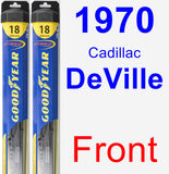 Front Wiper Blade Pack for 1970 Cadillac DeVille - Hybrid