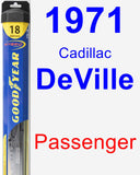 Passenger Wiper Blade for 1971 Cadillac DeVille - Hybrid