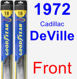 Front Wiper Blade Pack for 1972 Cadillac DeVille - Hybrid