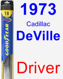 Driver Wiper Blade for 1973 Cadillac DeVille - Hybrid
