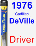 Driver Wiper Blade for 1976 Cadillac DeVille - Hybrid