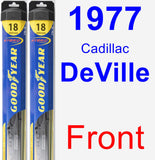 Front Wiper Blade Pack for 1977 Cadillac DeVille - Hybrid