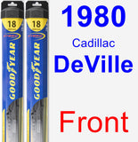 Front Wiper Blade Pack for 1980 Cadillac DeVille - Hybrid