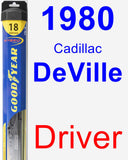 Driver Wiper Blade for 1980 Cadillac DeVille - Hybrid