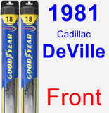 Front Wiper Blade Pack for 1981 Cadillac DeVille - Hybrid