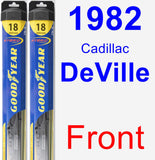 Front Wiper Blade Pack for 1982 Cadillac DeVille - Hybrid