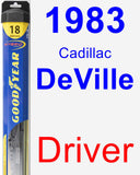Driver Wiper Blade for 1983 Cadillac DeVille - Hybrid
