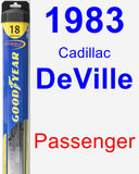 Passenger Wiper Blade for 1983 Cadillac DeVille - Hybrid