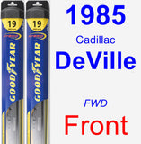 Front Wiper Blade Pack for 1985 Cadillac DeVille - Hybrid