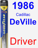 Driver Wiper Blade for 1986 Cadillac DeVille - Hybrid