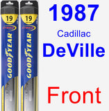 Front Wiper Blade Pack for 1987 Cadillac DeVille - Hybrid