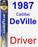 Driver Wiper Blade for 1987 Cadillac DeVille - Hybrid