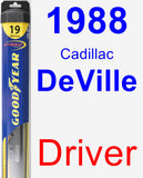 Driver Wiper Blade for 1988 Cadillac DeVille - Hybrid