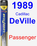 Passenger Wiper Blade for 1989 Cadillac DeVille - Hybrid