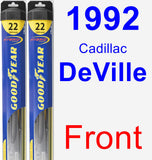 Front Wiper Blade Pack for 1992 Cadillac DeVille - Hybrid