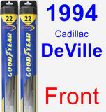 Front Wiper Blade Pack for 1994 Cadillac DeVille - Hybrid