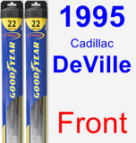 Front Wiper Blade Pack for 1995 Cadillac DeVille - Hybrid