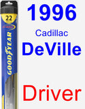 Driver Wiper Blade for 1996 Cadillac DeVille - Hybrid