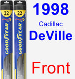 Front Wiper Blade Pack for 1998 Cadillac DeVille - Hybrid