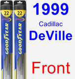 Front Wiper Blade Pack for 1999 Cadillac DeVille - Hybrid