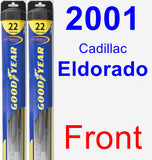 Front Wiper Blade Pack for 2001 Cadillac Eldorado - Hybrid