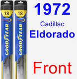 Front Wiper Blade Pack for 1972 Cadillac Eldorado - Hybrid