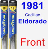 Front Wiper Blade Pack for 1981 Cadillac Eldorado - Hybrid