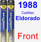 Front Wiper Blade Pack for 1988 Cadillac Eldorado - Hybrid