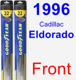 Front Wiper Blade Pack for 1996 Cadillac Eldorado - Hybrid