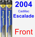 Front Wiper Blade Pack for 2004 Cadillac Escalade - Hybrid