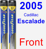 Front Wiper Blade Pack for 2005 Cadillac Escalade - Hybrid