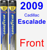 Front Wiper Blade Pack for 2009 Cadillac Escalade - Hybrid