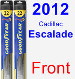 Front Wiper Blade Pack for 2012 Cadillac Escalade - Hybrid