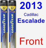 Front Wiper Blade Pack for 2013 Cadillac Escalade - Hybrid