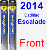 Front Wiper Blade Pack for 2014 Cadillac Escalade - Hybrid