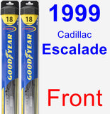 Front Wiper Blade Pack for 1999 Cadillac Escalade - Hybrid