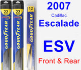 Front & Rear Wiper Blade Pack for 2007 Cadillac Escalade ESV - Hybrid