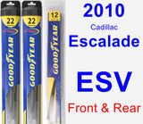 Front & Rear Wiper Blade Pack for 2010 Cadillac Escalade ESV - Hybrid